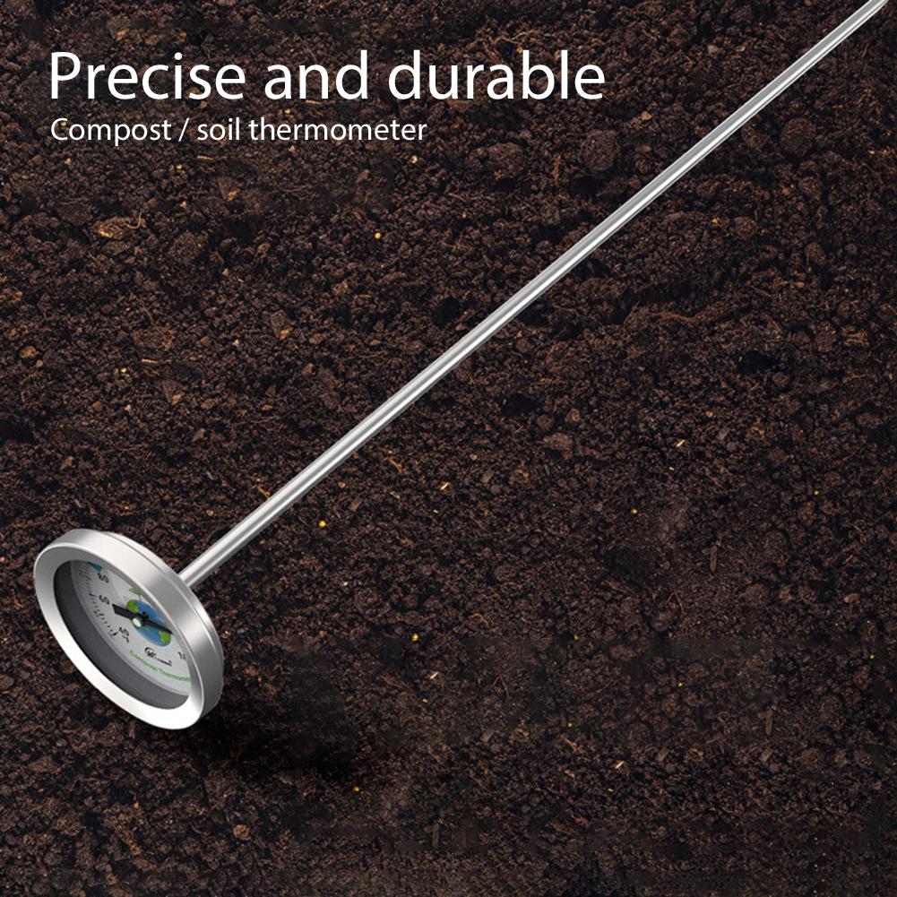 50cm Lengt Compost Đất Nhiệt kế đất cao cấp Thương lượng thực phẩm cao cấp Thép không gỉ Máy dò đầu dò đầu dò