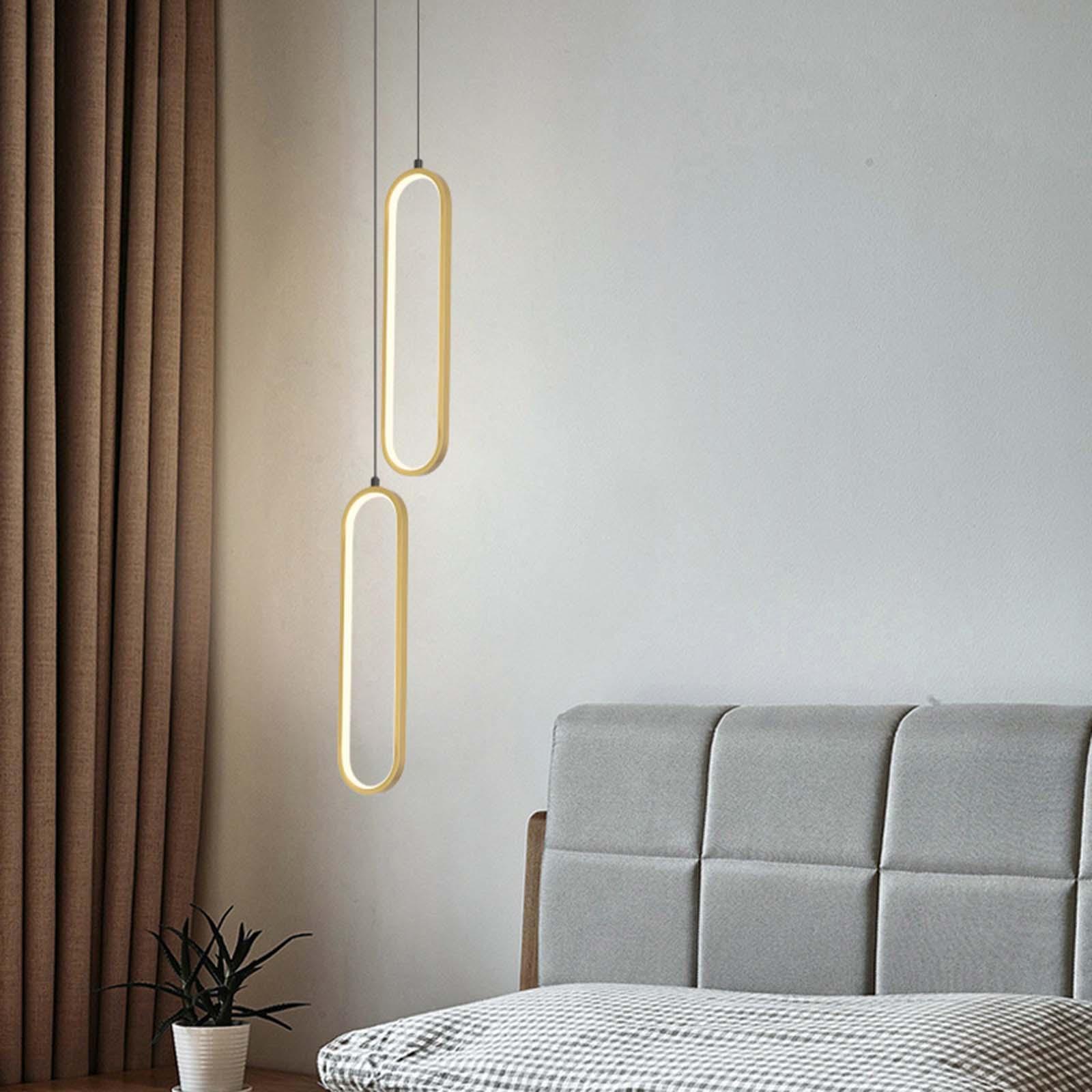 Golden Ceiling Hanging LED Pendant Lighting Adjustable Length Easily Install Pendant Chandelier Aluminum Body for Hallway, Dining Room, Bars