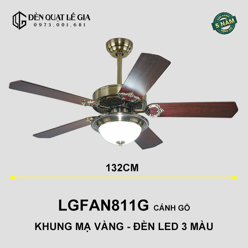 Quạt Trần Tân Cổ Điển Lê Gia LGFAN811G | Quạt Trần Trang Trí