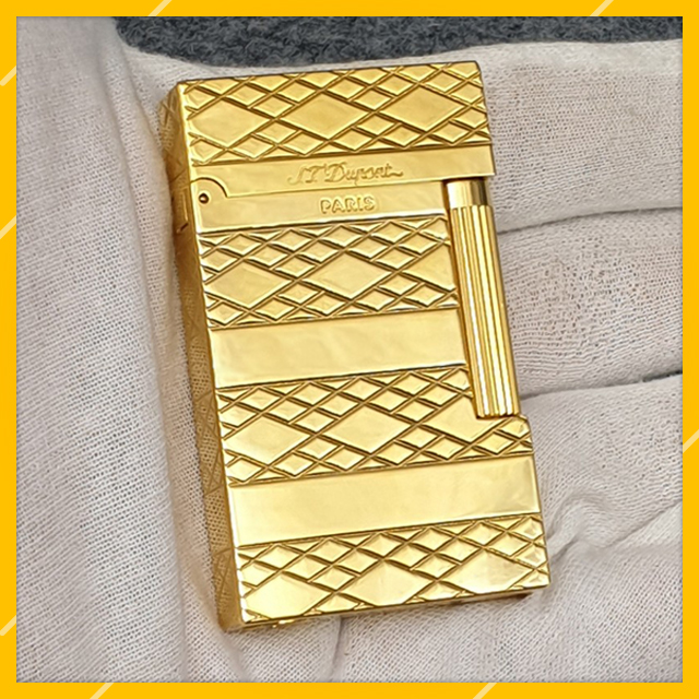 Vỏ Hột Quẹt Bật Lửa Upon D16V Họa Tiết Hình Ô Vuông Chéo Sọc Ngang Cực Chất - Dùng Ga Đá Cao Cấp