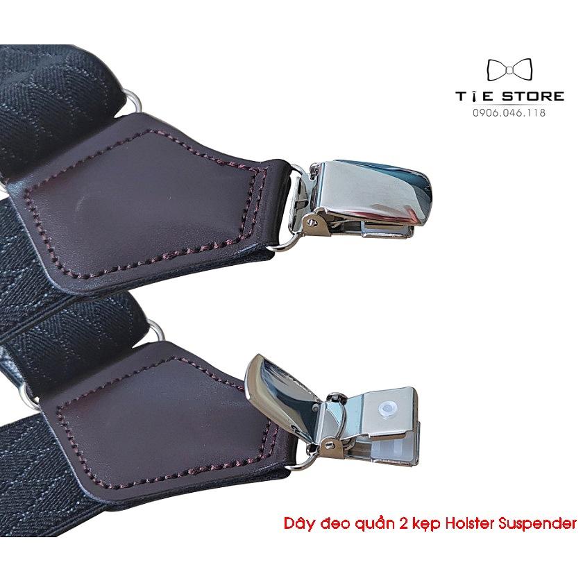 Dây Đeo quần nam cao cấp 2 Kẹp, bản 3.5cm - Holster Suspender