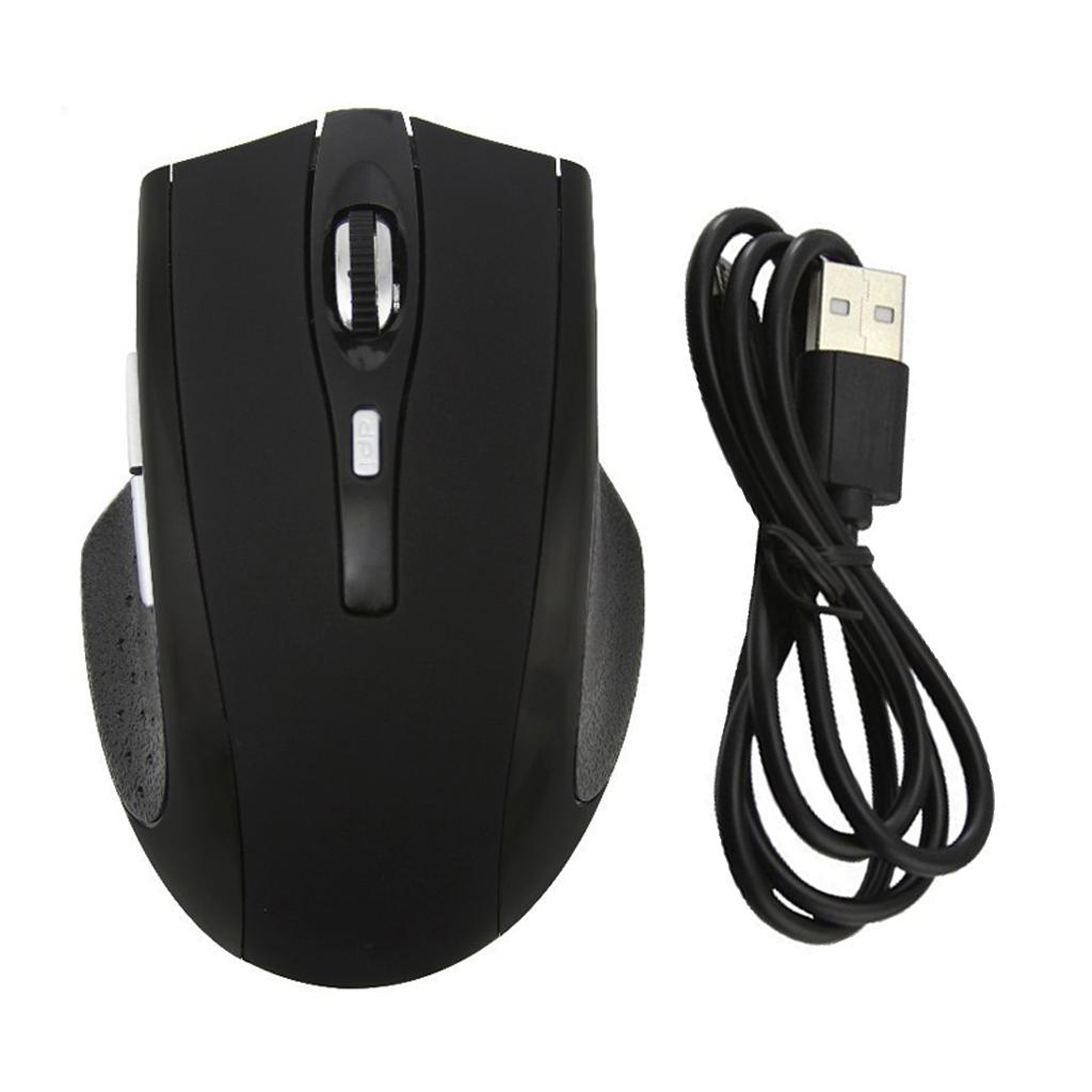 Sunnimix Silent Click Bluetooth Không Dây Chơi Game, 1000 DPI 2.4 GHz Quang Không Dây Chuột Cho Máy Tính Máy Tính Đen