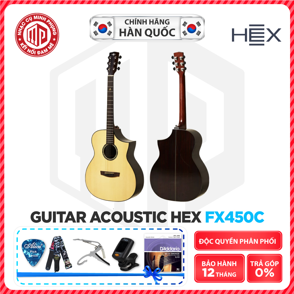 Đàn Guitar Acoustic Hex FX450C - Hàng chính hãng