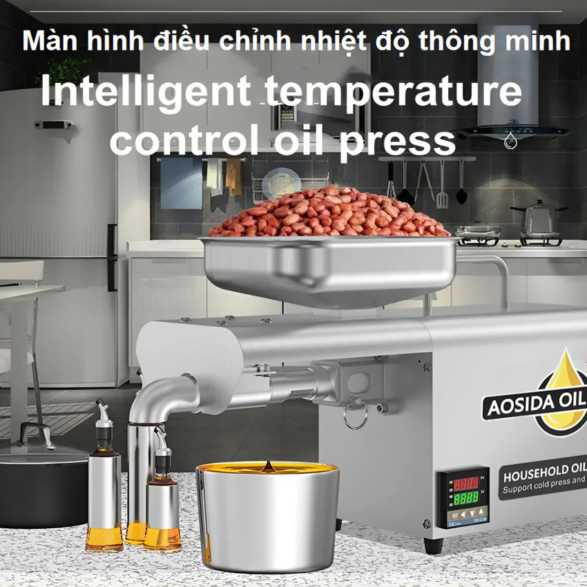 Máy ép dầu thực vật nóng và lạnh dùng trong gia đình thương hiệu Anh Quốc cao cấp AOSIDA A250 - Hàng Nhập Khẩu