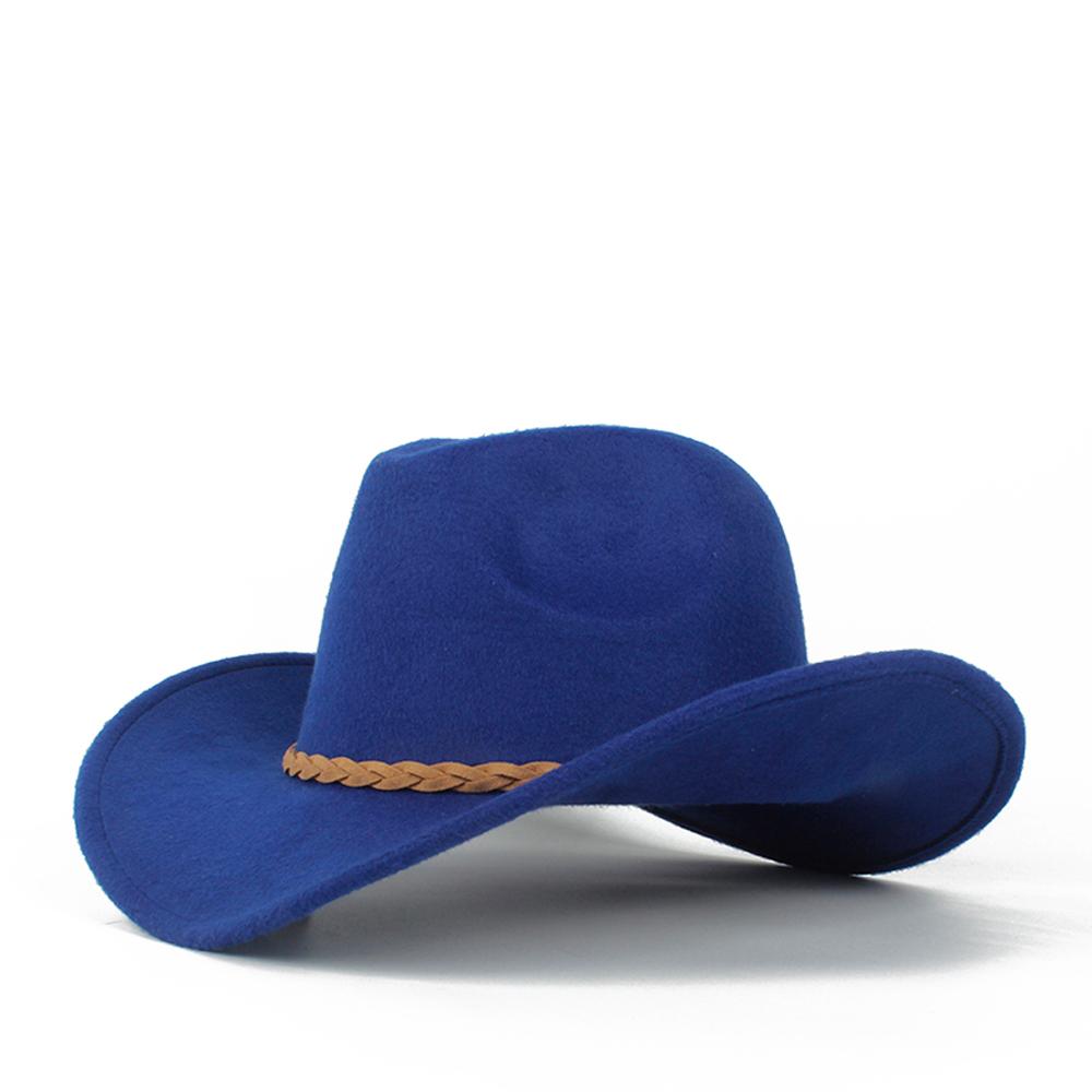 Thời trang Trẻ Em Trẻ Em Len Rỗng Mũ Cao Bồi Miền Tây Rộng Vành Fedora Outblack Nón Phớt Vành Rộng Hombre Jazz Cap