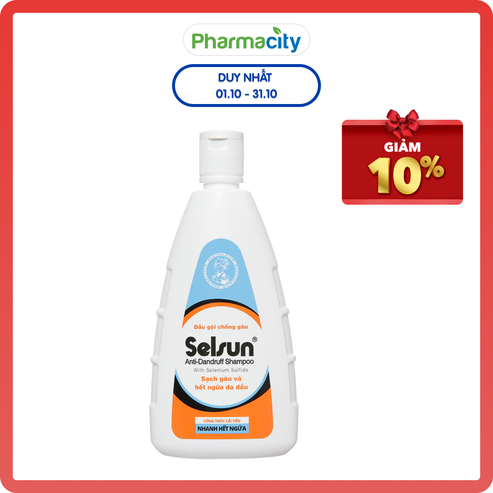 Dầu gội Selsun hỗ trợ giảm ngứa dành cho da đầu gàu 1% (250ml)