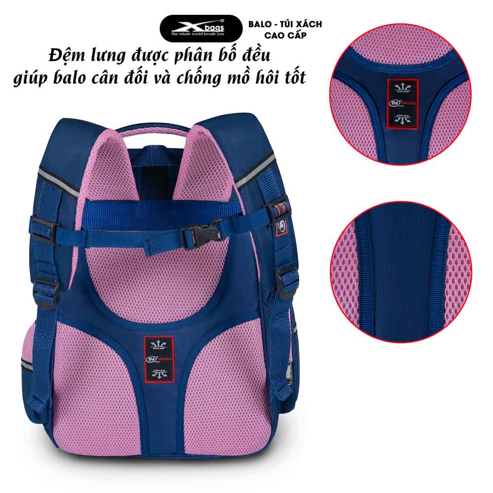 Balo Học Sinh Đẹp Cho Bé Gái Cao Cấp TNBags Smart Pink Màu Hồng, Chống Gù, Nhiều Ngăn, Dễ Thương Xinh Xắn TN.B 3112!