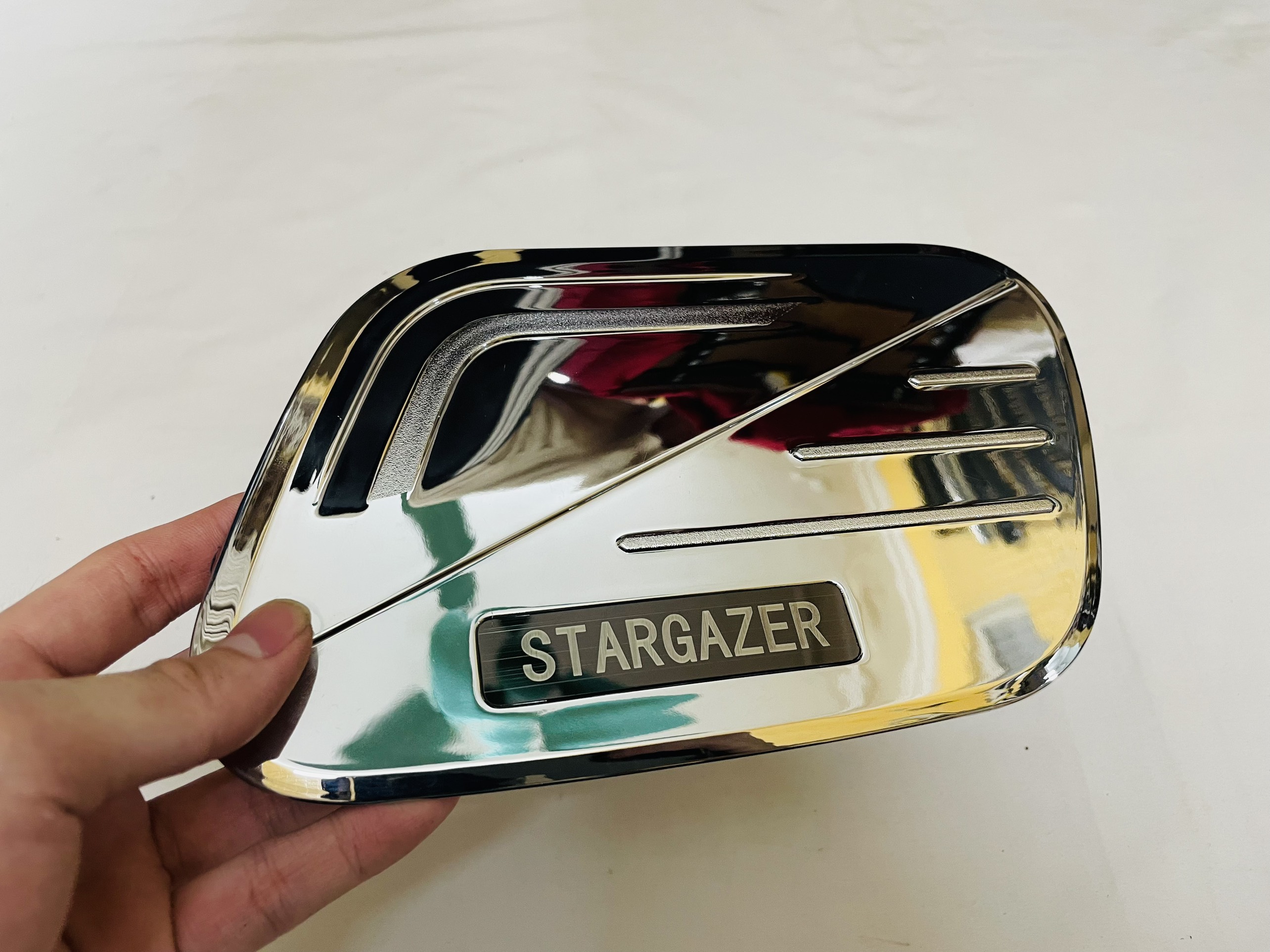 Ốp nắp bình bình xăng xe Stargazer 2022 - 2023 mạ crom cao cấp