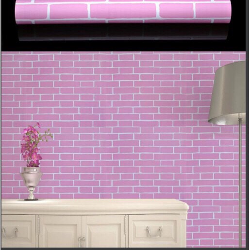 Cuộn 5m giấy dán tường decal pvc có keo khổ 0.45m NXX11 - Gạch Dài Hiện Đại
