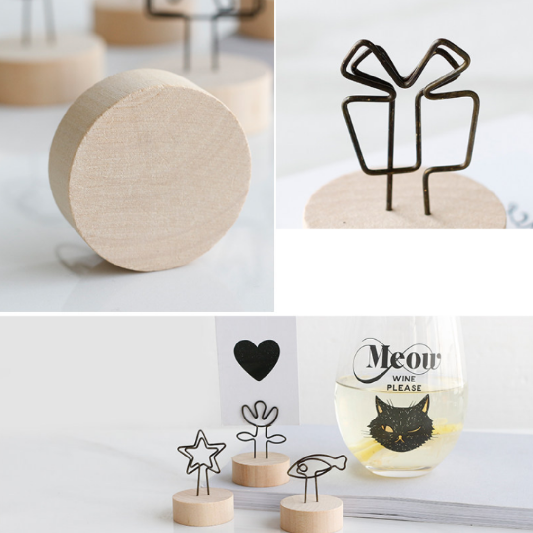 Kẹp Gỗ, Kẹp Ảnh Đế Gỗ Decor, Trang Trí Để Bàn, Treo Postcard, Sticker, Thiệp Hoa Khô, Kẹp Giấy Ghi Chú