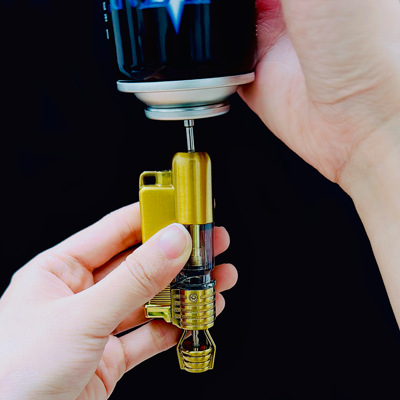 Bật lửa hột quẹt khè đứng BAIRUI BR658 hình trụ gas lộ thiên - xài gas