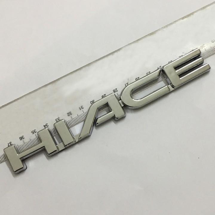 Logo Chữ Nổi HIACE Dán Trang Trí Đuôi Xe - đẹp