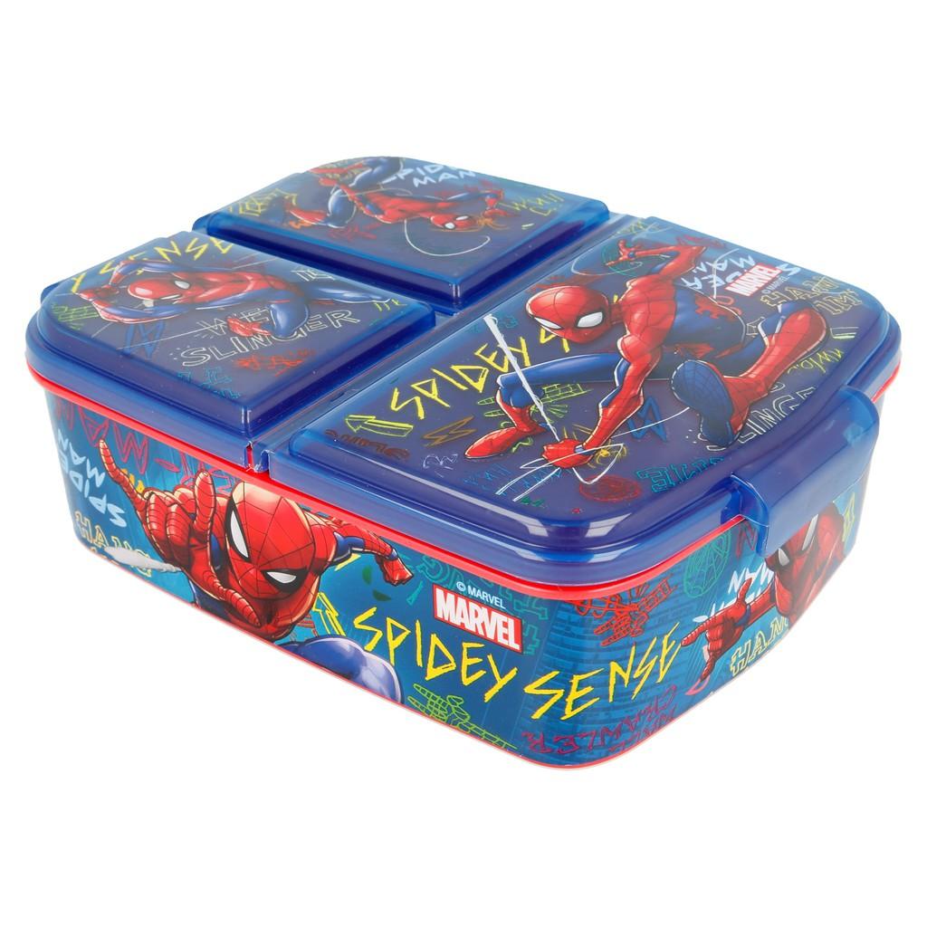 Hộp Sandwich SieuKid Multi Compartment Spider-Man Graffiti Chính Hãng