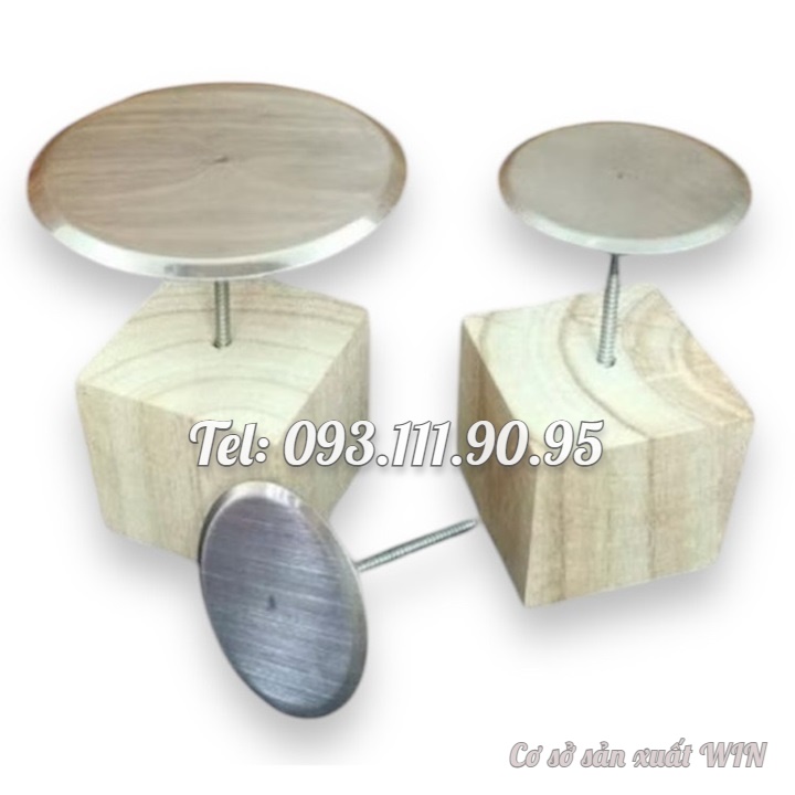 Dụng cụ làm bánh kem : Gỗ cắm dù và dù inox - Mã số 1070