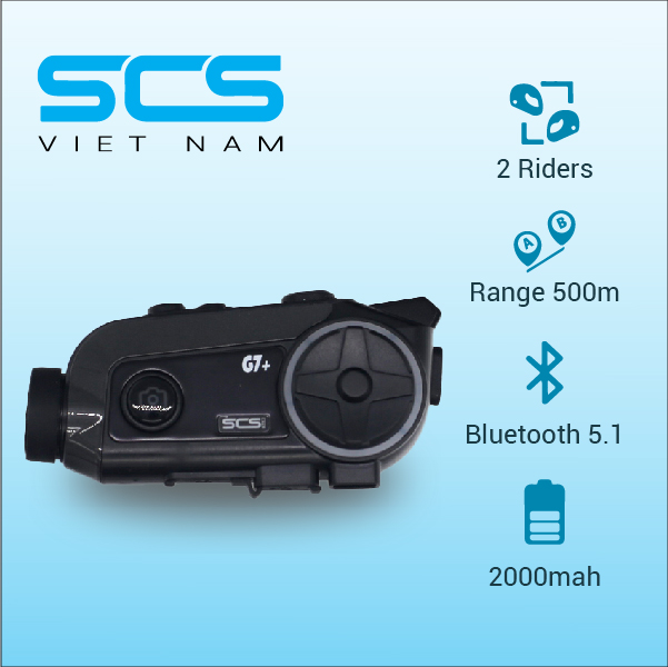 HÀNG CHÍNH HÃNG- Tai nghe mũ bảo hiểm mô tô phượt SCS Bluetooth helmet Intercom SCS G7+