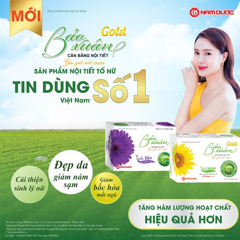 [Chính Hãng + Freeship] Bảo Xuân 50+, Tăng Cường Nội Tiết Tố, Hạn Chế Lão Hóa, Giảm Nếp Nhăn, Lấy Lại Tuổi Xuân(Hộp 30v)