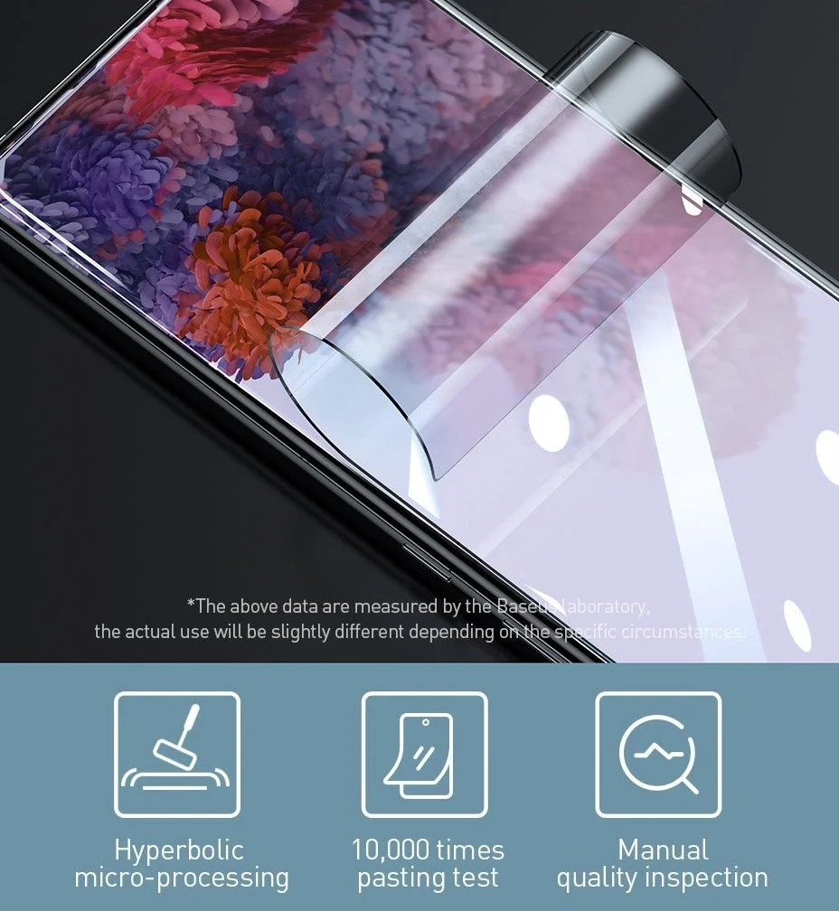 Bộ 2 Miếng dán màn hình Silicon PPF cho Samsung Galaxy S20 / S20 Plus / S20 Ultra siêu mỏng 0.15mm hiệu Baseus Soft Screen cảm ứng siêu nhạy, chống trầy, chống va đập, bảo vệ màn hình - Hàng nhập khẩu