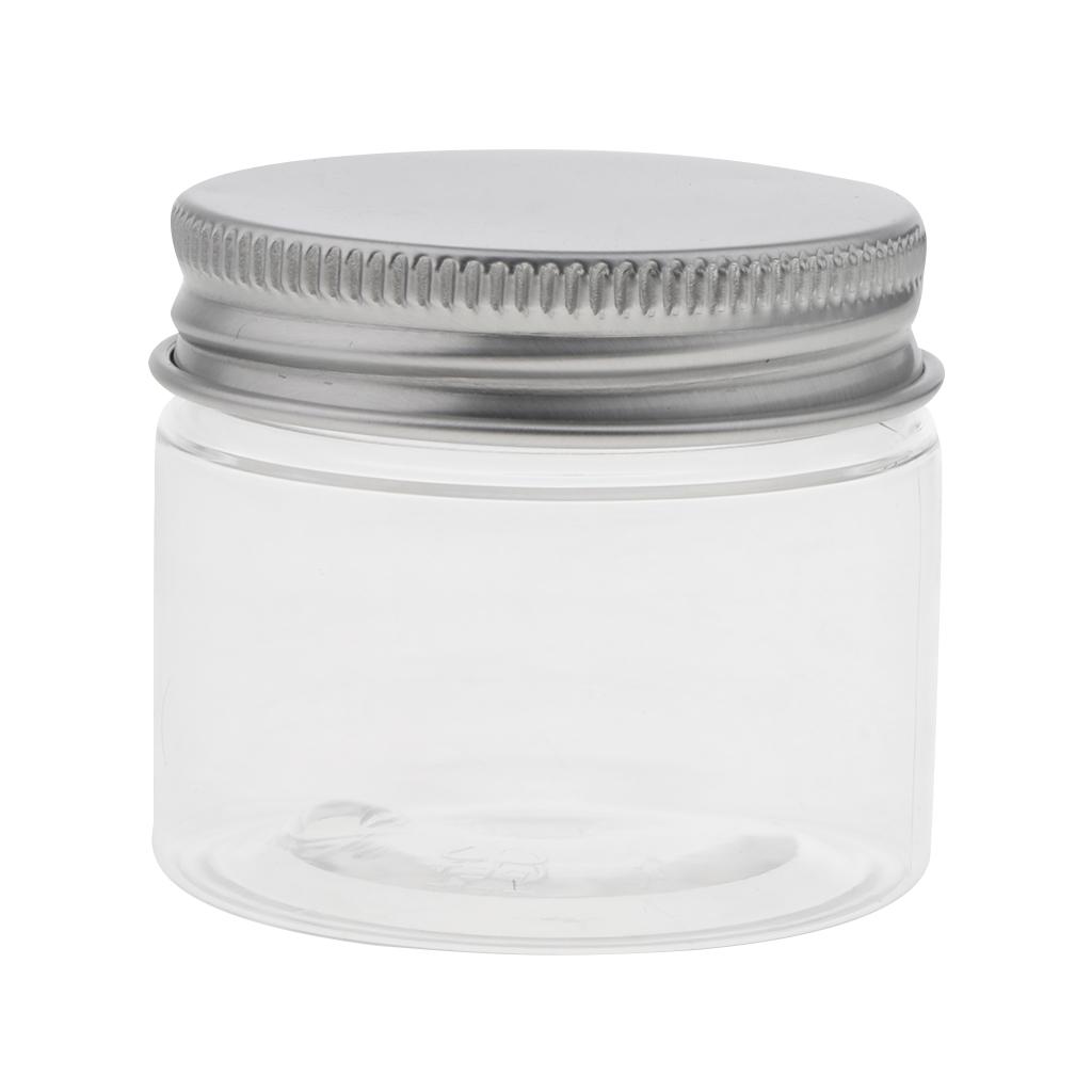 2x10pcs Empty Cosmetic Pots Lip Balm Container Jar Aluminum Cap Tins 50ml