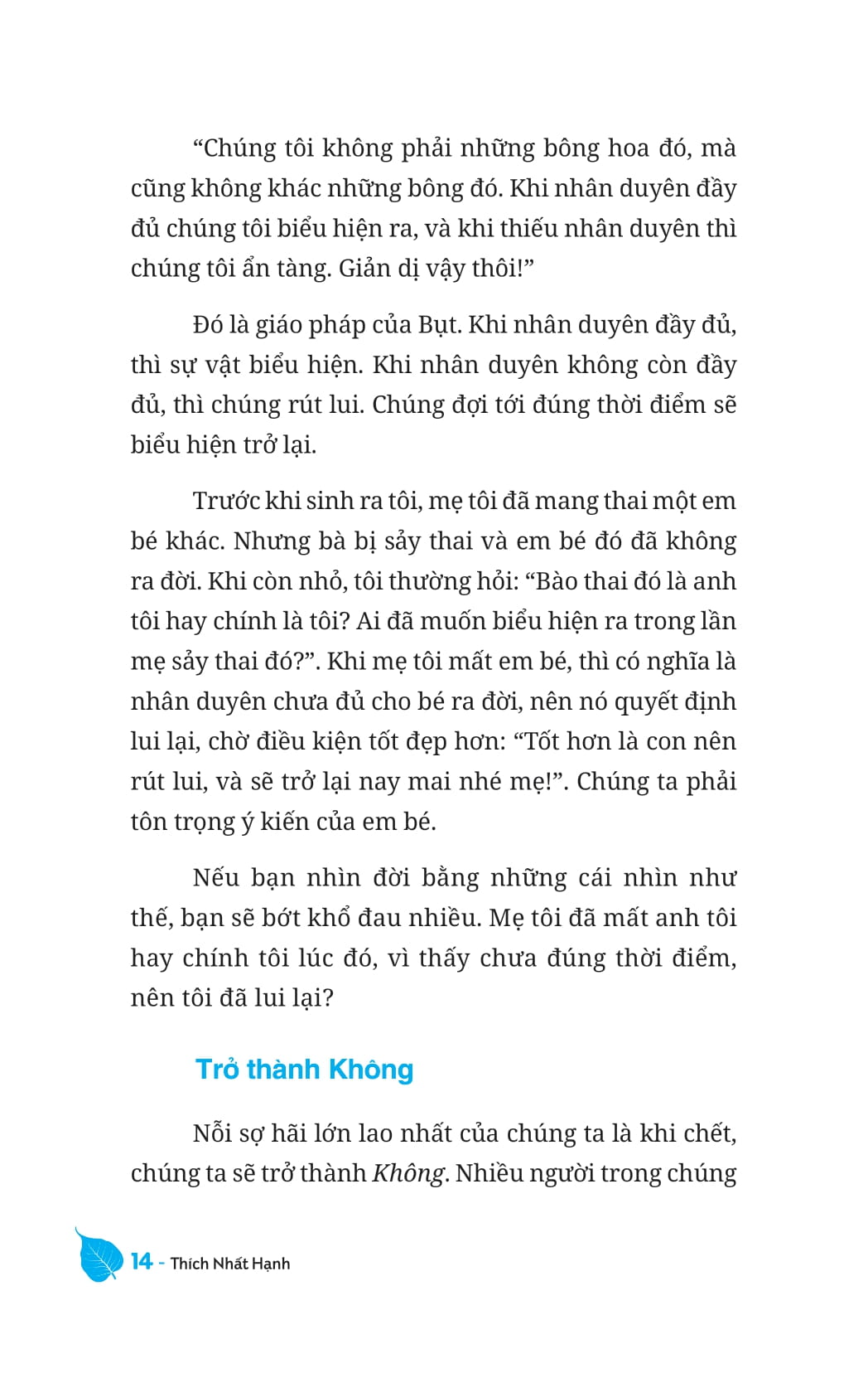 Không Sinh Không Diệt Đừng Sợ Hãi - Thích Nhất Hạnh
