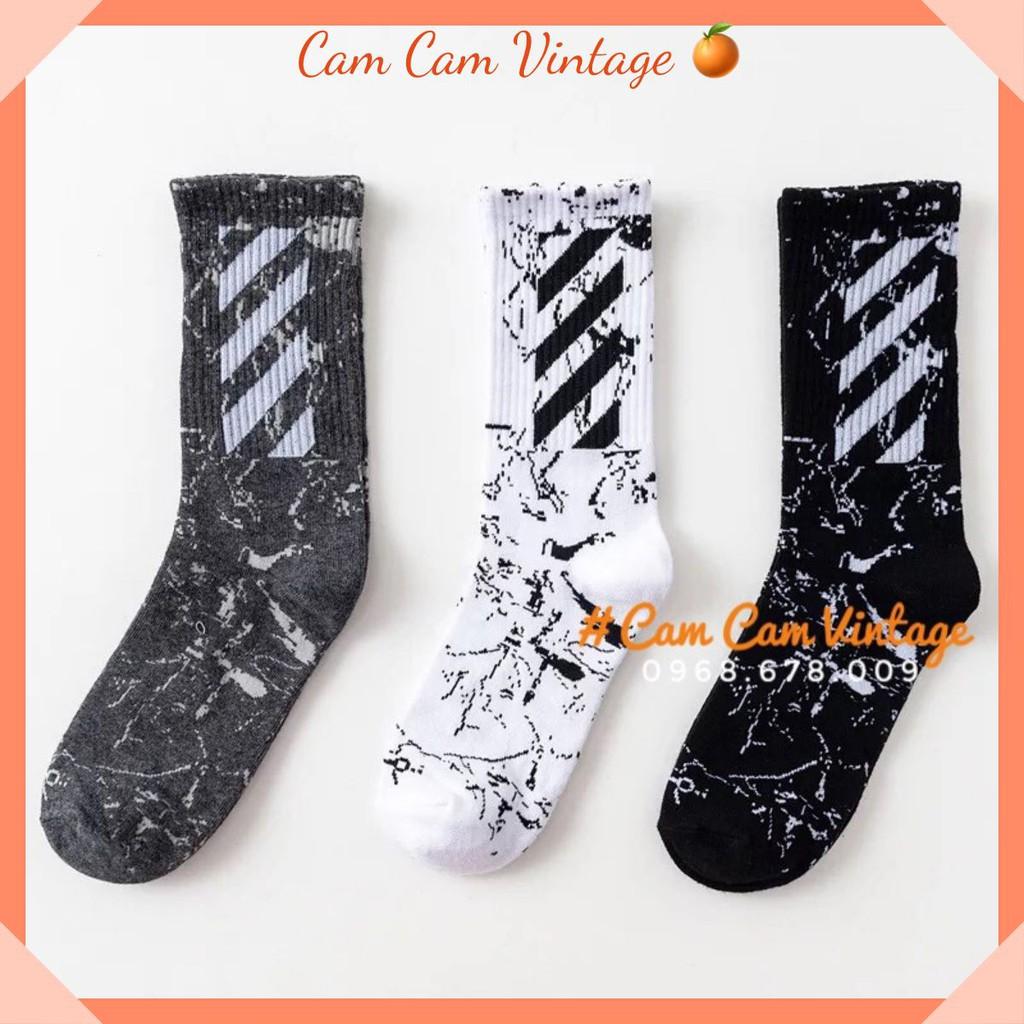 TẤT CAO CỔ NAM VỚ CAO CỔ NỮ TÁT VỚ THỂ THAO ULZZANG TẤT UNISEX TÁT VỚ OFF WHITE RẰN RI