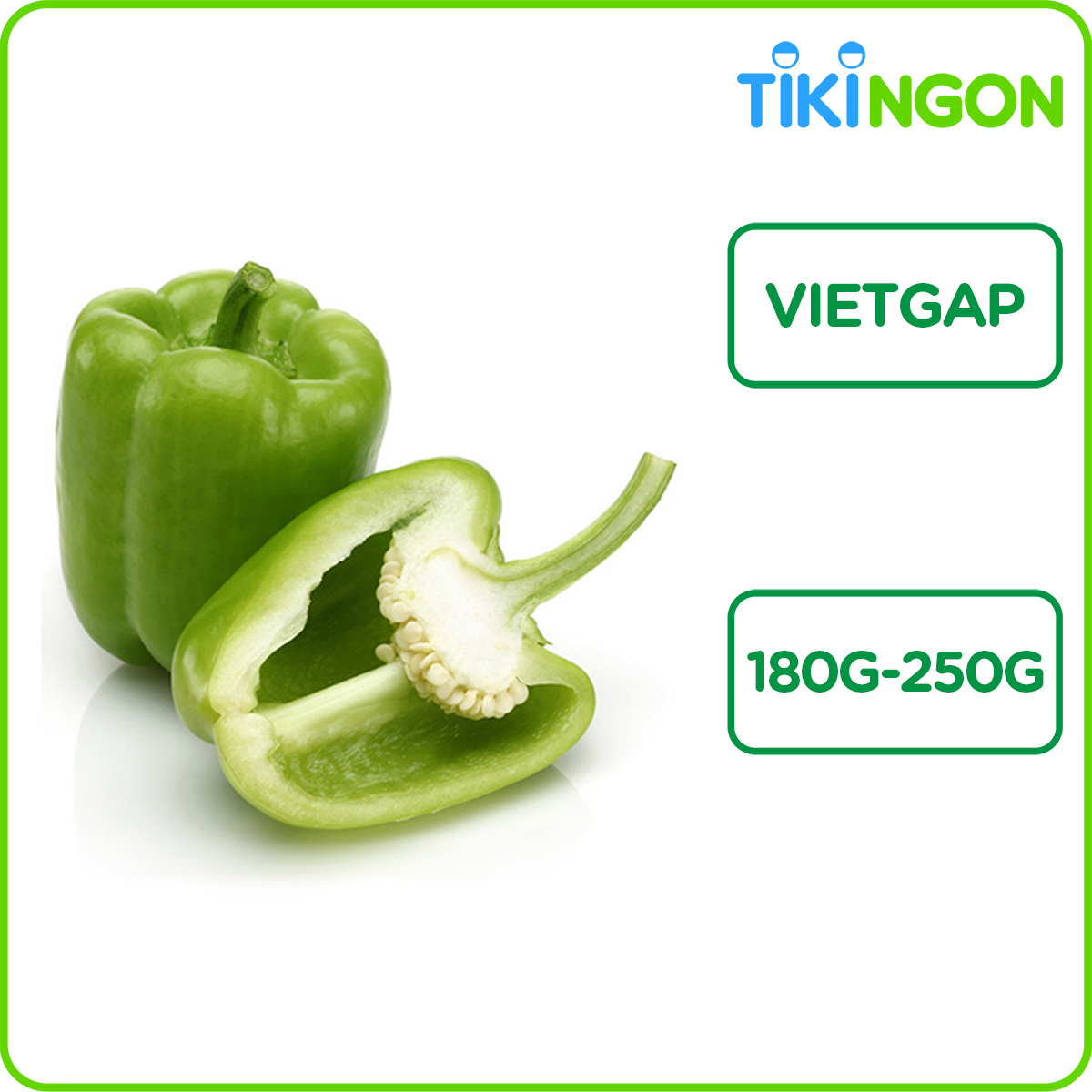 Ớt Chuông Xanh VietGAP 1 Trái 180-250g