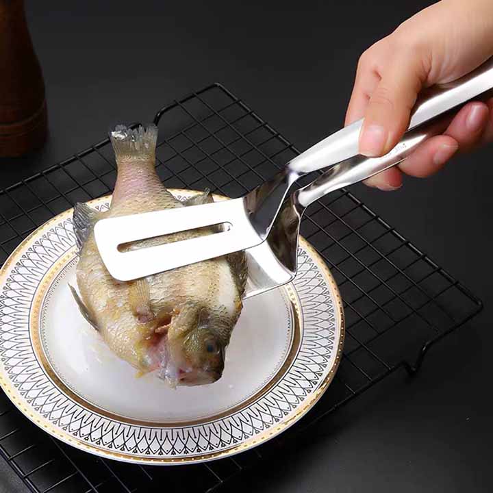 Kẹp Gắp thức ăn Inox - 24.8x7.4cm 160g-KLTA