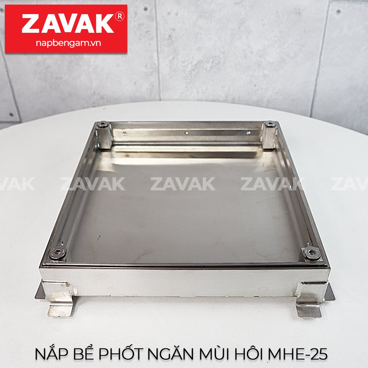 Nắp bể phốt ngăn mùi inox Zavak MHe25