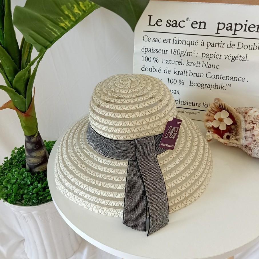 Nón cói, Mũ cói đi biển cho nữ, chất liệu mũ cói mềm phối nơ đẹp (hình chụp thật) -Q12-cói-lồng-đèn