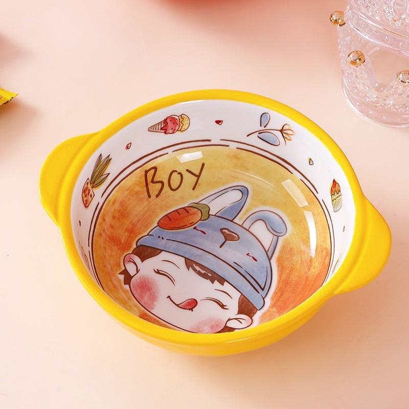 Bát Ăn Cơm Bát Sứ 2 Tai CuTe Đáng Yêu Cho Bé