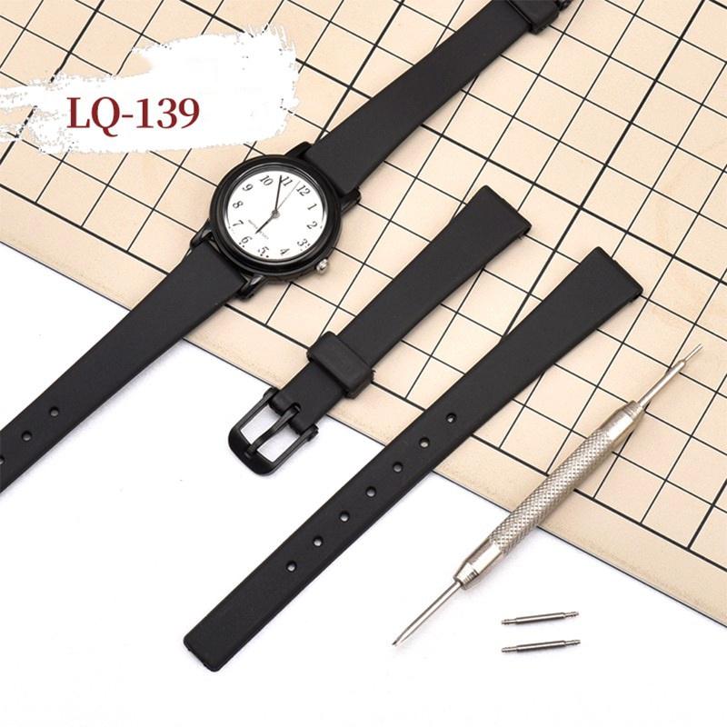 Dây đồng hồ cao su dùng cho Đồng Hồ Casio Lq Lq-139 130 / 140 size 12mm