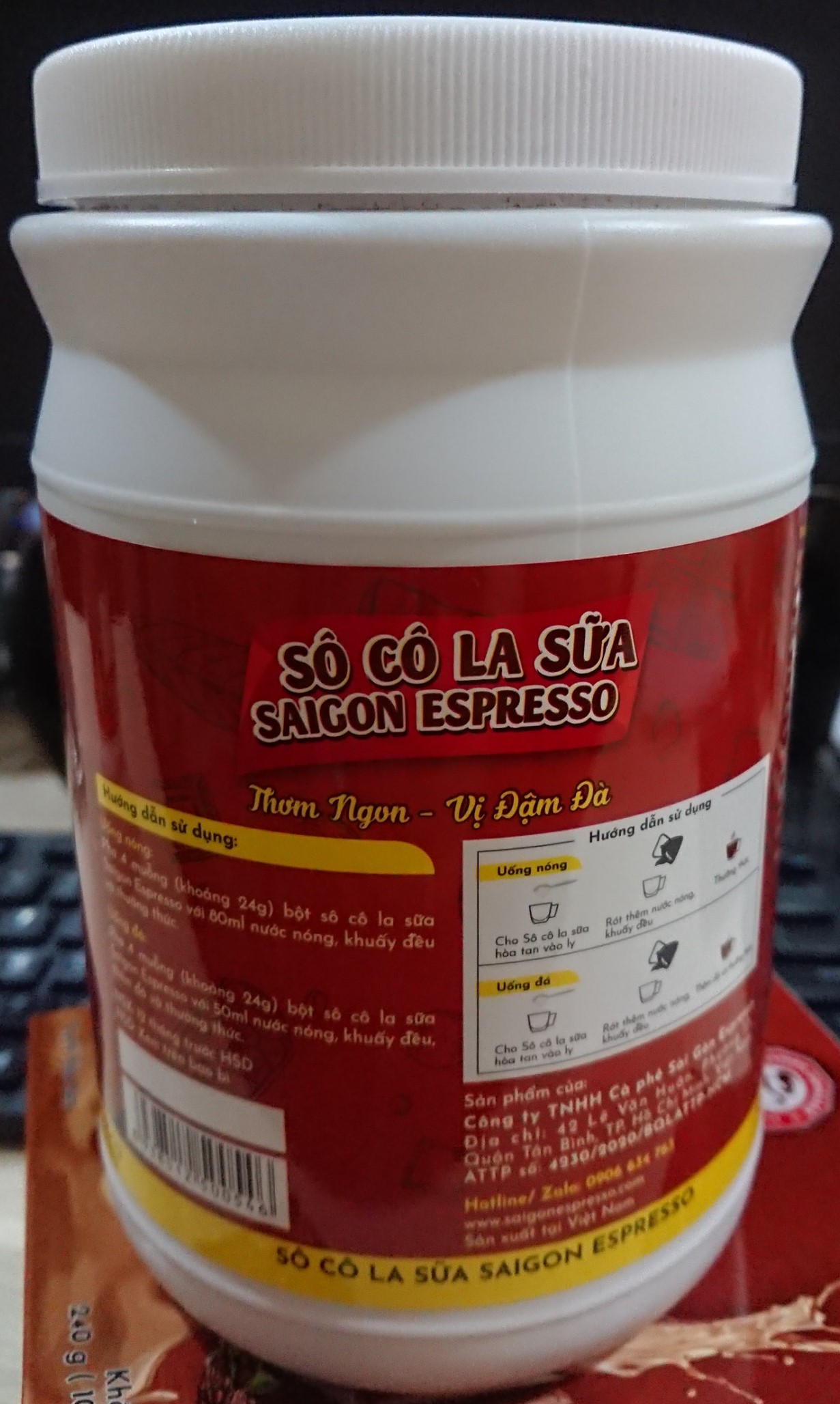 Sô cô la sữa Saigon Espresso hòa tan, HỦ NHỰA 500g/hủ