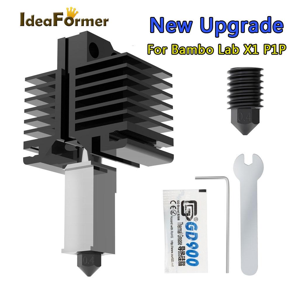 Hotend Bộ Bambu Phòng X1 Carbon X1-Carbon Combo P1P 3D Máy In 500C Nâng Cấp Đồng Mạ Nóng Khối Thép Cứng vòi Phun