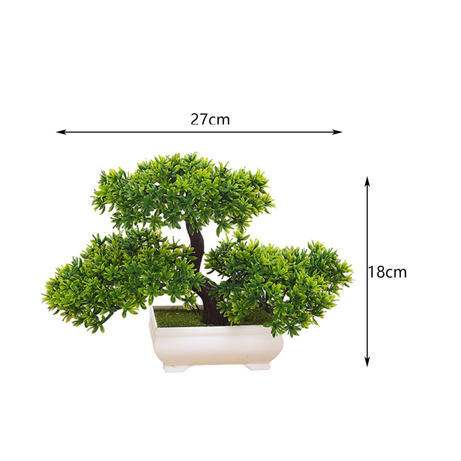 Artificial Bonsai Tree Desk Potted  Tree for Living Room Shelf Fireplace