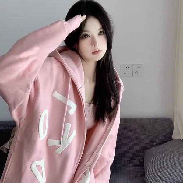 Áo Hoodie Nỉ Có Mũ Form Rộng Dây Kéo Nhiều Màu Unisex Nam Nữ Ulzzang