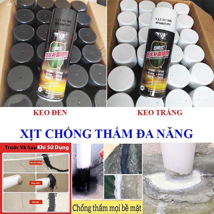 Bình xịt chống thấm đa năng màu đen - màu trắng  dung dịch chống dột tường
