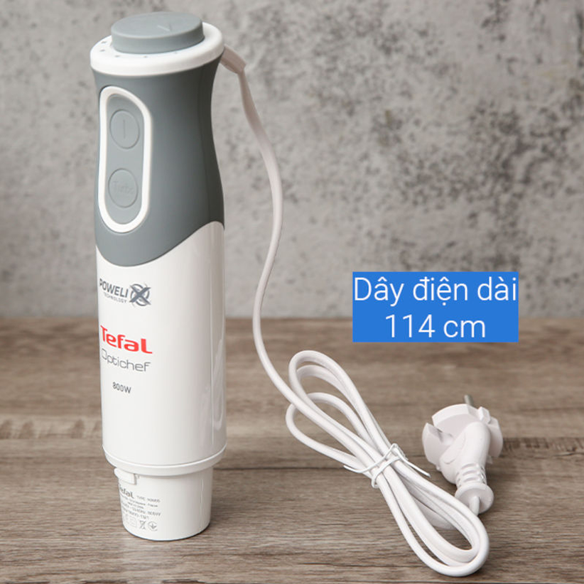 Máy xay sinh tố cầm tay Tefal Opti Chef HB643138 - 800W - 20 tốc độ - Hàng chính hãng
