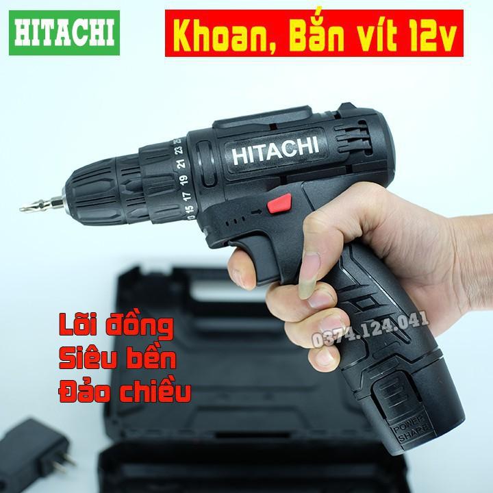 Máy khoan Pin HITACHI 28V Có Búa - Không Búa - Bắt Vít Hitachi 12V, Máy Khoan Lõi Đồng, Khoan Tường 12V