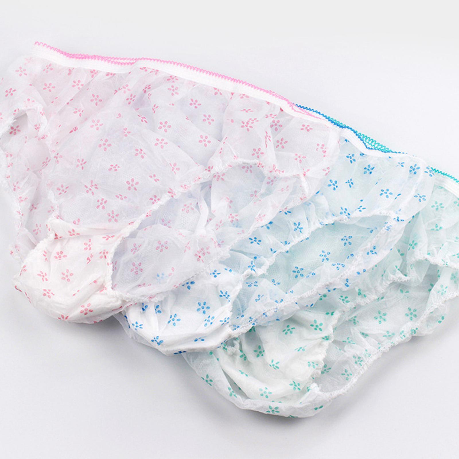 7Pcs Disposable Nonwoven Underwear, Handy Briefs Soft Women Breathable Lightweight Disposable Briefs Disposable Panties for SPA, Camping, Hotel