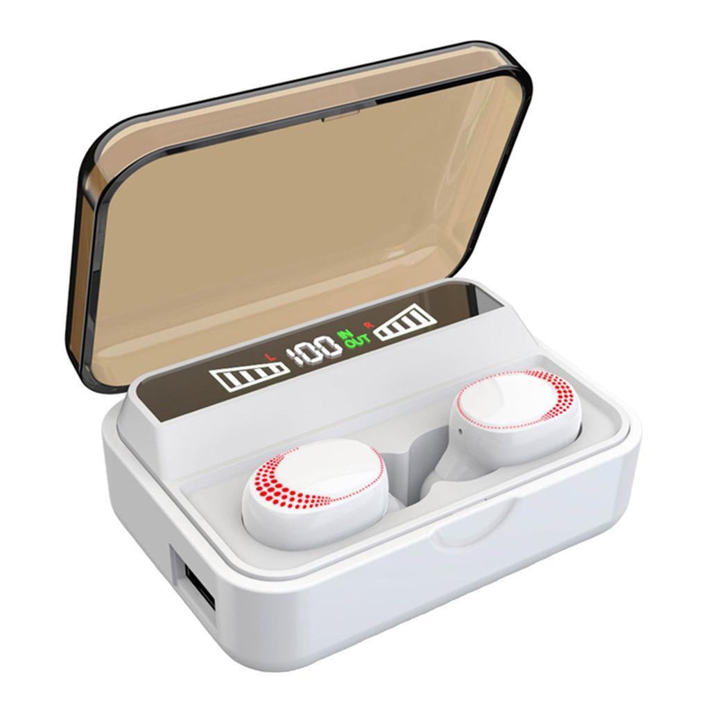 Stylish Wireless Earbuds with Charging Box for Sports Flashing Light Black