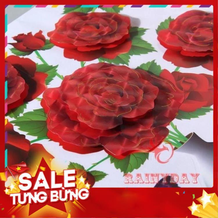 Tranh dán tường 3D treo phòng khách, phòng ngủ trang trí đẹp hình bình lọ hoa hồng/sen/trà/đào .
