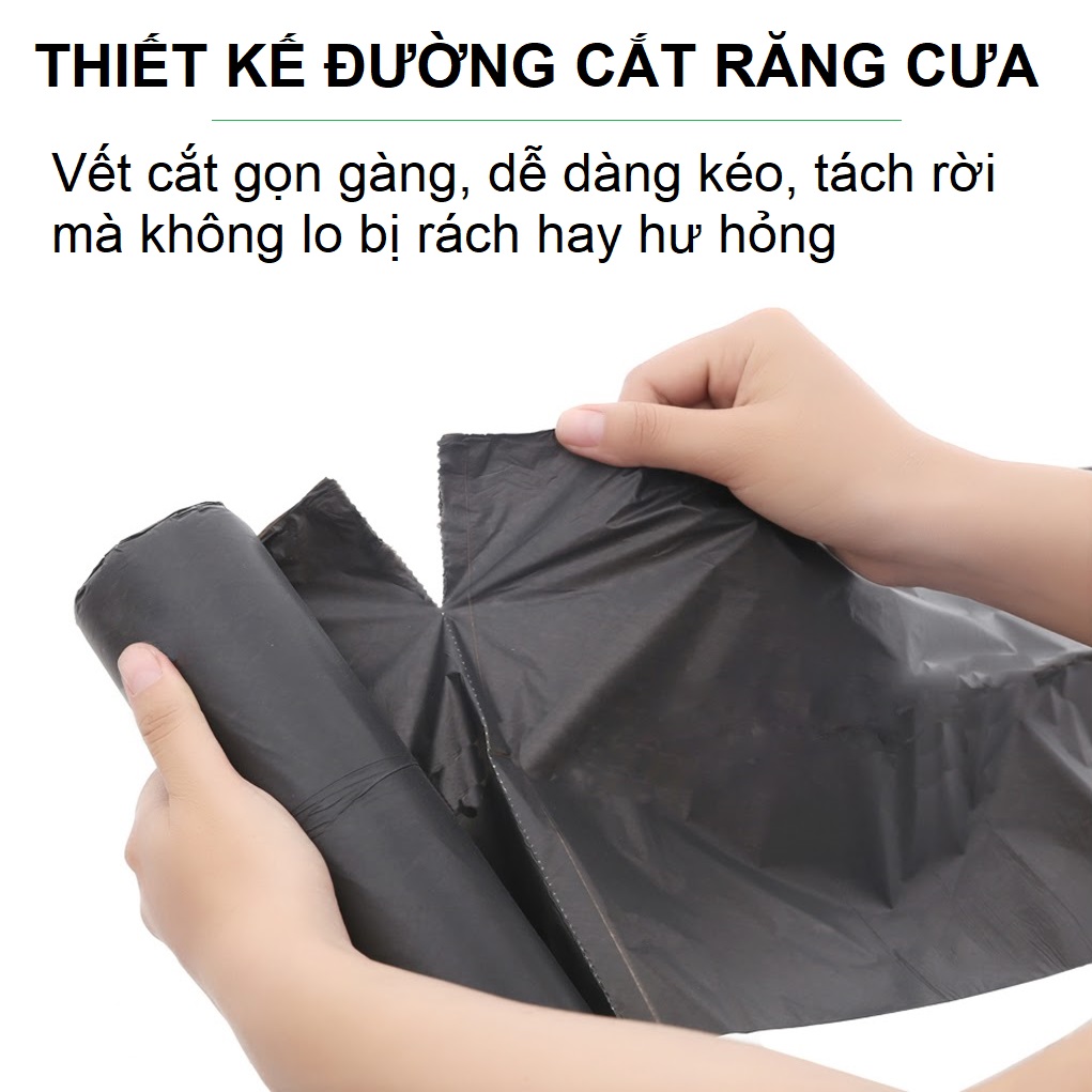 Túi rác, túi đựng rác tự hủy sinh học DandiHome có dây rút, túi rác không gây hại cho môi trường