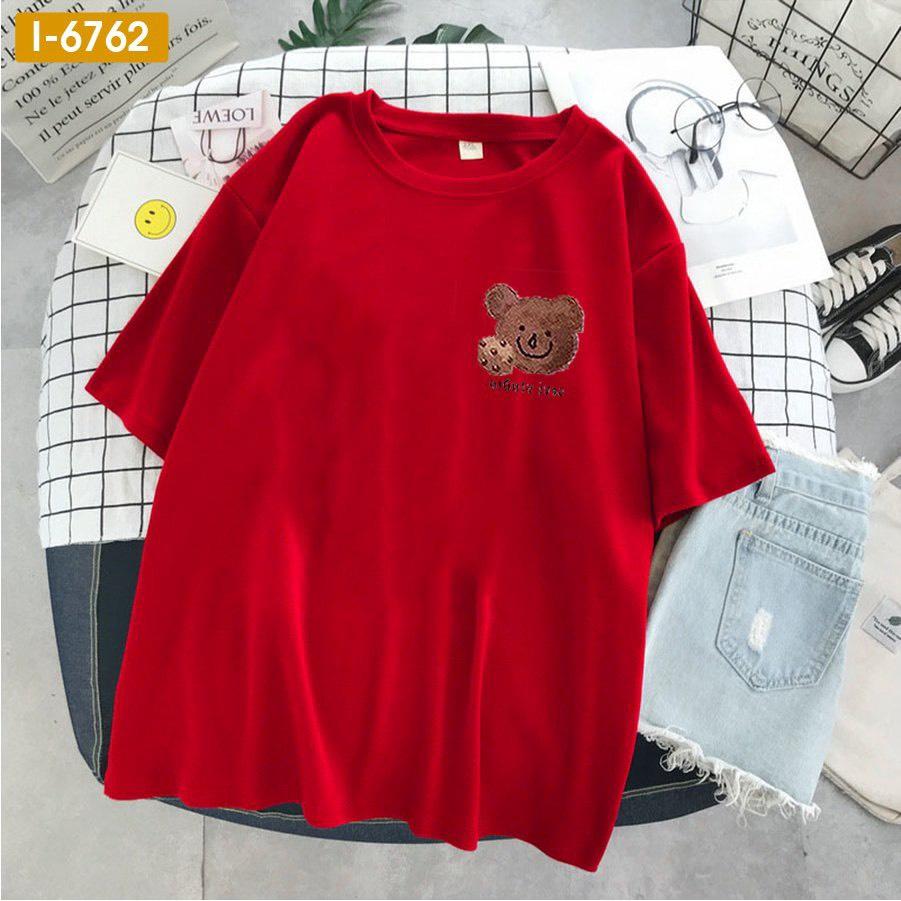 Áo Thun Cặp Đôi Gấu Nâu Logo Đơn Giản