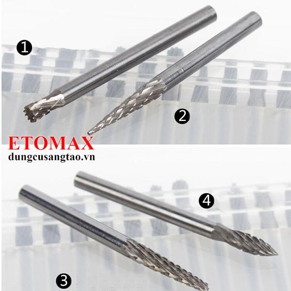 Bộ 20 mũi khắc mài vonfram cao cấp