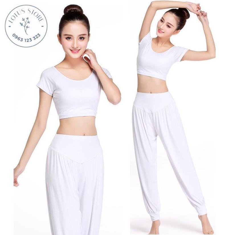 Bộ tập yoga alibaba múa bụng B01 áo croptop khoe bụng - Diễm Phương Store