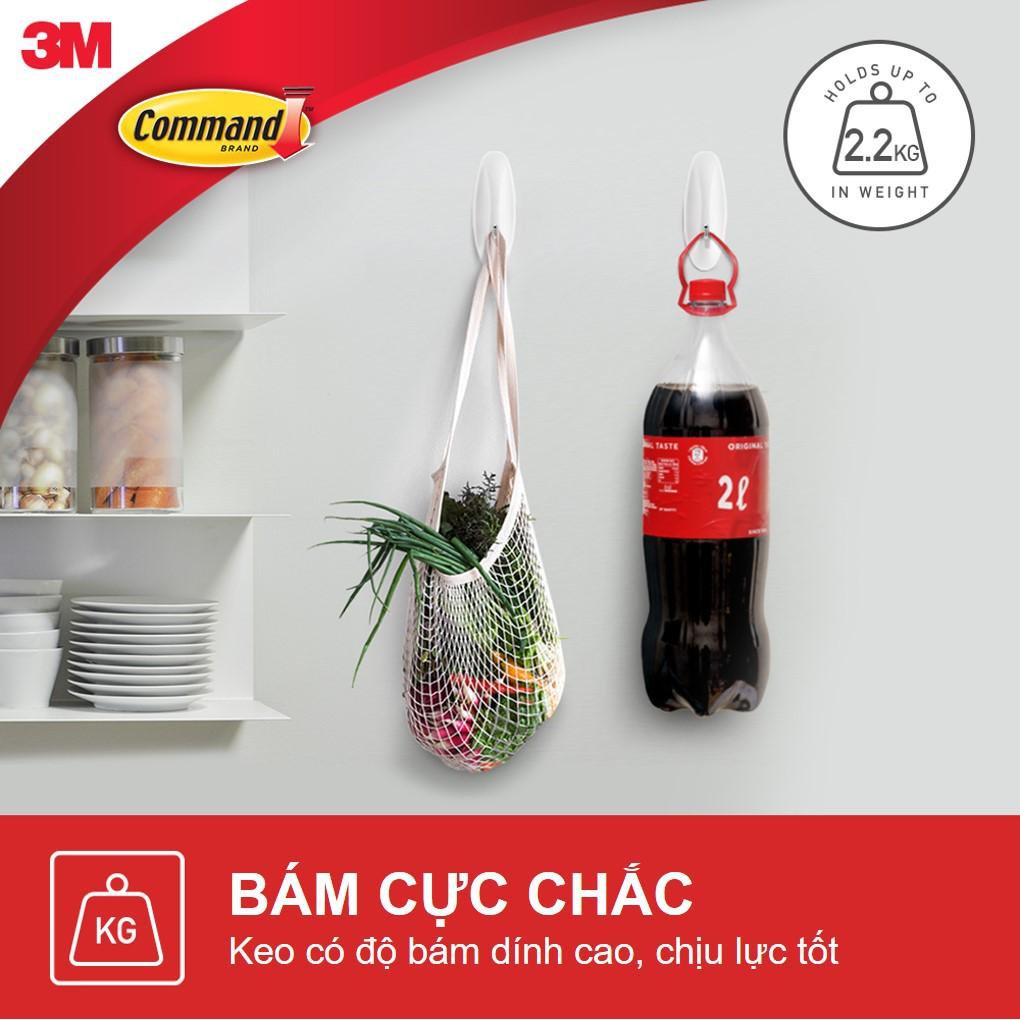 Móc dán tường đầu kim loại Command 3M vỉ 1 cái cỡ lớn chịu lực 2.2kg - Độ bền cao, bám cực chắc, tháo cực dễ 17069