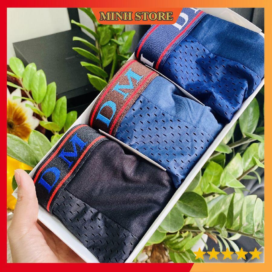 Quần sịp đùi nam thông hơi cao cấp cạp DM, Quần lót nam boxer đùi thông hơi co dãn 4 chiều - MS66