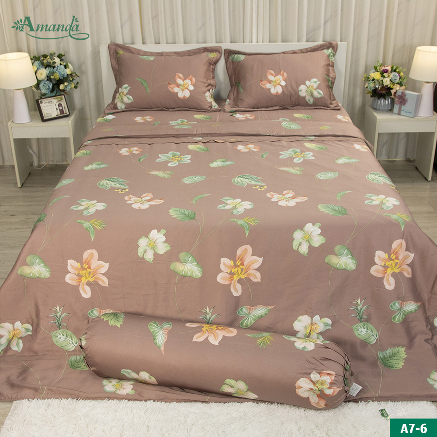 Bộ chăn ra gối tencel tơ tằm cao cấp