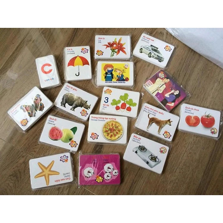 Bộ thẻ học 16 chủ đề tiếng anh - tiếng việt cho bé - Hàng chính hãng