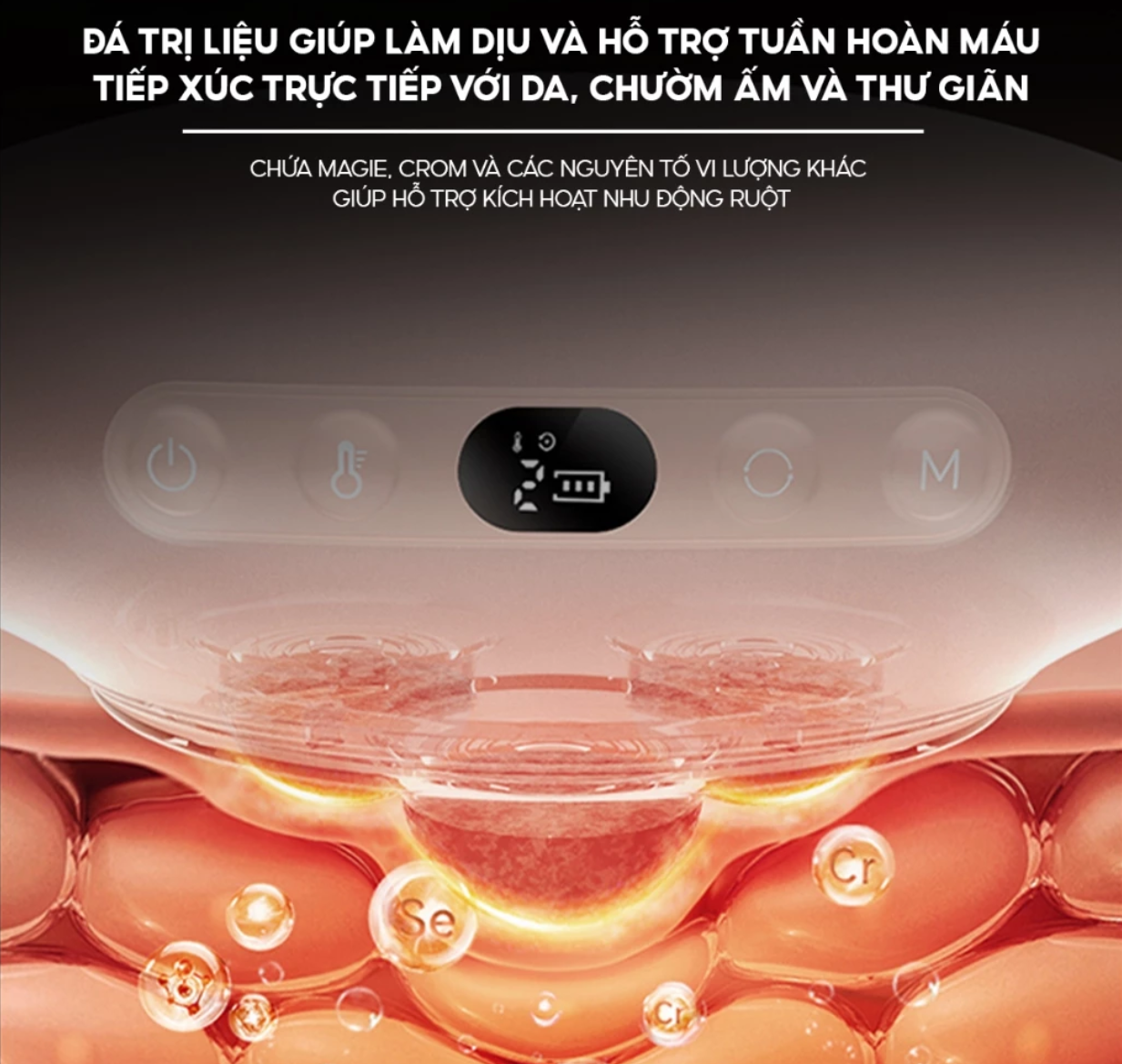 Máy Massage Bụng Philips PPM4371 - Massage Đa Năng - Chườm Ấm Ánh Sáng Đỏ - Hàng chính hãng