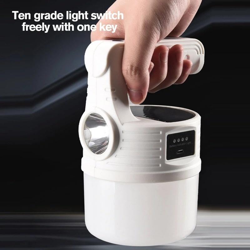 1 Đèn LED 42 Bóng Năng Lượng Mặt Trời Độ Sáng Cao Kèm Dây Cáp Sạc USB Tiện Dụng Mang Theo Du Lịch Dã Ngoại